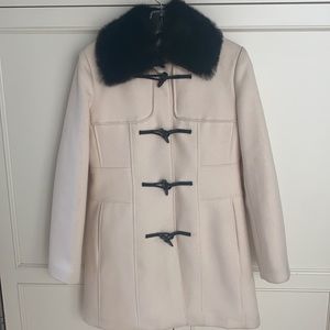 Banana Republic Ivory Classic Wool Toggle Coat